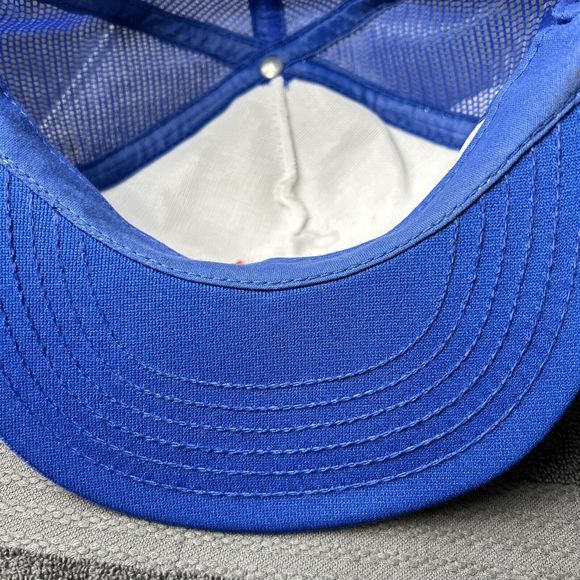 Vintage SnapBack Trucker Hat Sentry Hardware Cap Blue Made In USA - Picture 7 of 10